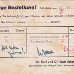 DR - Nürnberg "Auch bei Tagesalarm..." 1944 illustr. Firmenkarte n. Puchheim