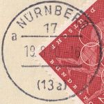 BRD - Nürnberg 17 (13a) 19.8.60 Brief n. Hartmannshof - Stempeltype !!