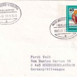 BRD - Nürnberg Coburg Überlandpost 0863-01 Briefdrs. n. Mönchengladbach 11.10.76