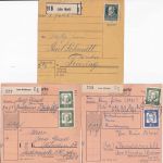 Bayern/BRD - Luhe Markt + Luhe-Wildenau 3 Paketkarten ex 1917/1963