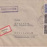 All.Bes. - 80+2x2 Pfg. Arbeiter Einschreibebrief Wernberg - München 1947