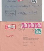 BRD - Weißenbrunn ü. Kronach 3x Einschreiben (versch. R-Zettel) ex 1964/1981
