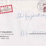 BRD - Weißenbrunn ü. Kronach 3x Einschreiben (versch. R-Zettel) ex 1964/1981