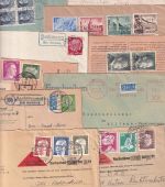 Bayern/DR/BRD - Günzburg 11 Belege (Landpost, Paketkarten etc.) ex 1886/1976