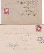 Bayern/DR/BRD - Günzburg 11 Belege (Landpost, Paketkarten etc.) ex 1886/1976