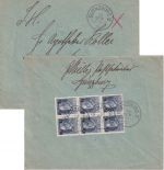 Bayern/DR/BRD - Günzburg 11 Belege (Landpost, Paketkarten etc.) ex 1886/1976