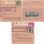Bayern/DR/BRD - Günzburg 11 Belege (Landpost, Paketkarten etc.) ex 1886/1976