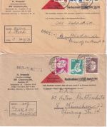 Bayern/DR/BRD - Günzburg 11 Belege (Landpost, Paketkarten etc.) ex 1886/1976