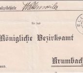 Bayern - Ellzee 13. OKT 02 Dienstbrief (Ortspolizei Wattenweiler) n. Krumbach