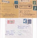Bayern/DR/BRD - Jettingen 2xPaketkarte 1x Einschreibebrief ex 1917/1976