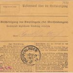 Bayern - 60+25+10 Pfg. Ludwig Einschreibe-Paketkarte Möttingen 14. MRZ 19