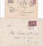 Bayern/DR - Sollnhofen Ganzsachenkarte 1886 + Brief 1923
