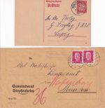 Bayern/DR/All.Bes./BRD - Gunzenhausen 7 Belege ex 1919/1982