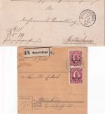 Bayern/DR/BRD - Wassertrüdingen 6 Belege ex 1884/1981