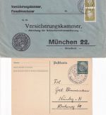 Bayern/DR/BRD - Wassertrüdingen 6 Belege ex 1884/1981