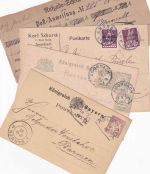 Bayern/DR - Amorbach 4 Belege 1879/1921