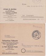 Bayern/All.Bes./BRD - Neustadt a/Saale 11 Belege ex 1920/1982