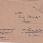 All.Bes. - Großbardorf ü. Klingenberg 18.12.45 Poststelle I Gebühr bezahlt Brief