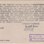 All.Bes. - Bad Neustadt (Saale) 1.3.46 gebühr bezahlt 12 Pfg Karte Porto-ERSTTAG