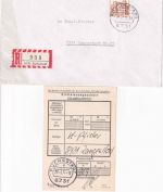 BRD - Fuchsstadt 28.3.77 Einschreibebrief n. Langendorf 190 Pfg. B&S