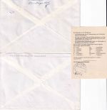 BRD - Wasserlosen 14.7.77 2 Einschreibebriefe (lfd. Nr. !) n. Langendorf