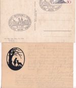 DR/BRD - Alfhausen Fernkarte 1920 + farb. Ansichtskarte ca. 1960
