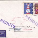 BRD - Rheydt 1972 Luftpostbrief n. NICARAGUA (Managua/postlagernd) Retourvermerk
