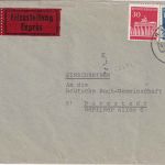 BRD - 100+30 Pfg. Brandenburger Tor Eilbrief Rheydt - Darmstadt (!!) 31.12.69