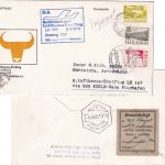 Rumänien/BRD - "Beschädigt eingegangen" Aufkleber LH-Erstflugbrief 1973