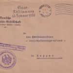 DR - Münster 1934 Dienstbrief/Frei d. Ablösung (Reichsbahn) n. Meppen