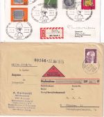 DR/BRD - Neuss ex 1922/1991 6 Belege (Portostufen etc.)