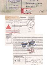 DR/BRD - Neuss ex 1922/1991 6 Belege (Portostufen etc.)