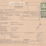 BRD - Bed. Deutsche 5 Paketkarten n. BELGIEN versch. Portostufen 1965