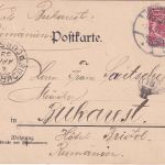 DR - 10 Pfg. K/A Ansichtskarte Braunschweig n. RUMÄNIEMN 1899