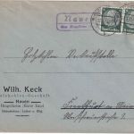 DR - Nauen ü. Ringelheim (Harz) Landpost-Ra2 Brief n. FFM 1937