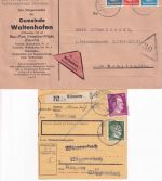 DR - Waltenhofen 1937/1944 Nachnahmebrief + Paketkarte
