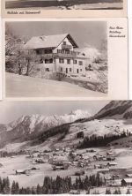 Österreich - 60 Pfg. Trachten 3 Karten/Sondertarif Kleinwalsertal 3 Orte 1955/62