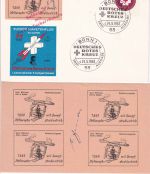 BRD - Bonn 24.5.1963 FDC Rotes Kreuz Zucker-Raketenflug Vignette + O.U.
