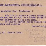 Österreich - 8 H. Ganzsache + Zusatz (Perfin !) Wien - Berlin 1920