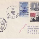 USA - USS Staten Island 1965 AGB-5 Operation Deep Freeze Brief n. FRANKREICH