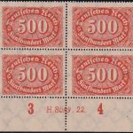 DR-Infla - Queroval 1xPaar/3x4er-Block/1x6er-Block postfrisch/MNH m. HAN