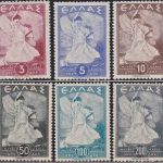 Griechenland - Freimarkenausgabe "Der Ruhm" 1945 Satz (8 Werte) postfrisch/MNH
