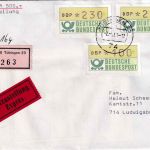 BRD - 230+280+100 Pfg ATM Eilboten-Wertbrief/FDC Tübingen - Ludwigsburg 2.1.1981
