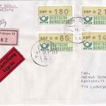BRD - 210+180+140+80 Pfg ATM Eilboten-Wertbrief/FDC Tübingen 2.1.1981
