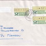 BRD - 2x10+40 Pfg ATM/Farbausfälle Brief Lübeck - Tübingen 1982