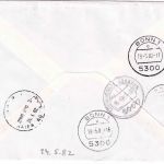 BRD - 7x60 Pfg. Kieler Woche Lupo-Eilbrief/FDC n. ISRAEL ESST Bonn 5.5.1982