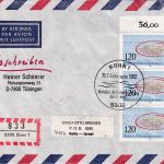 BRD - 3x120 Pfg Meeresverschmutzung Lupo-Einschreibebrief/FDC n ISRAEL 15.7.1982