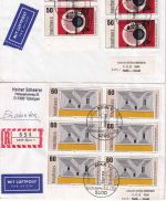 BRD - 100. Geb. Bauhaus Satz 3 Lupo/Lupo-R-Briefe/FDC n. ISRAEL ESST 8.2.1983