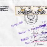 BRD - 2x60 Pfg. Jugend/Motorräder Brief n. SCHWEDEN ESST Bonn 12.4.1983
