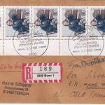 BRD - 4x80 Pfg. Brahms Einschreibebrief/FDC n. NORWEGEN ESST Bonn 5.5.1983